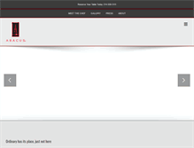 Tablet Screenshot of abacus-restaurant.com